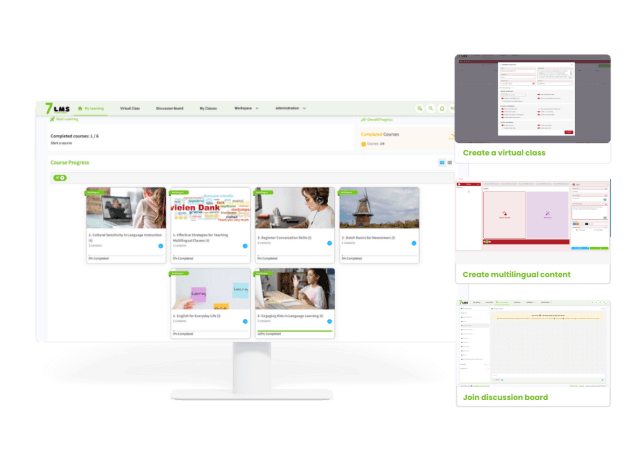 7LMS learning platform interface